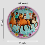 DreamWorks Spirit Riding Free Paper Dessert Plates 8 Count Party Tableware