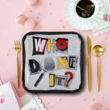 8 Count Mystery Party Who Done It Square Paper Dinner Plates 9 1/4 Inch for Themed Events