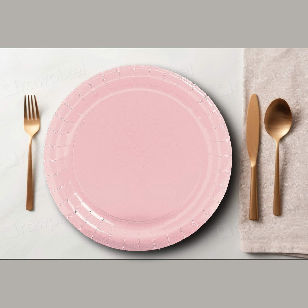 24 Count Light Pink Paper Plates 9" Round Dessert Plates for Girls Birthday and Showers