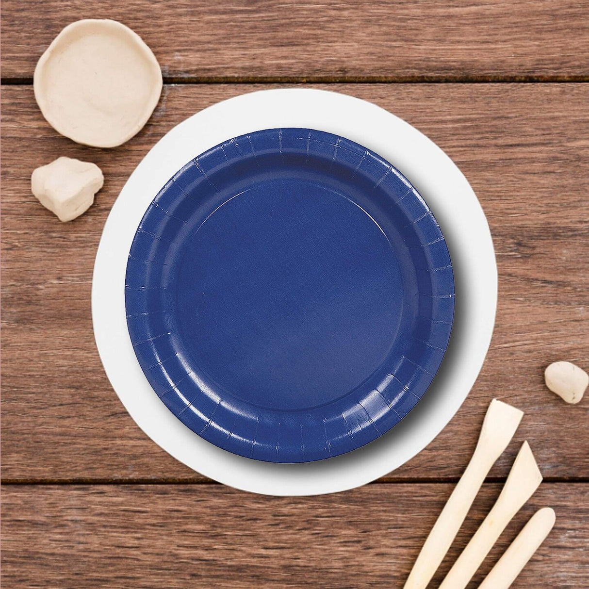 24 Count Navy Paper Dessert Plates Disposable Party Supplies 7"