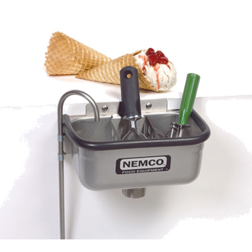 Nemco 77316-10 10 3/8" Ice Cream Dipper Well and Faucet Set