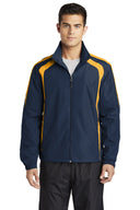 Sport-Tek Men's Colorblock Raglan Jacket popular choice for Man With a stylish and comfortable jacket suitable for various outdoor activities and casual wear
