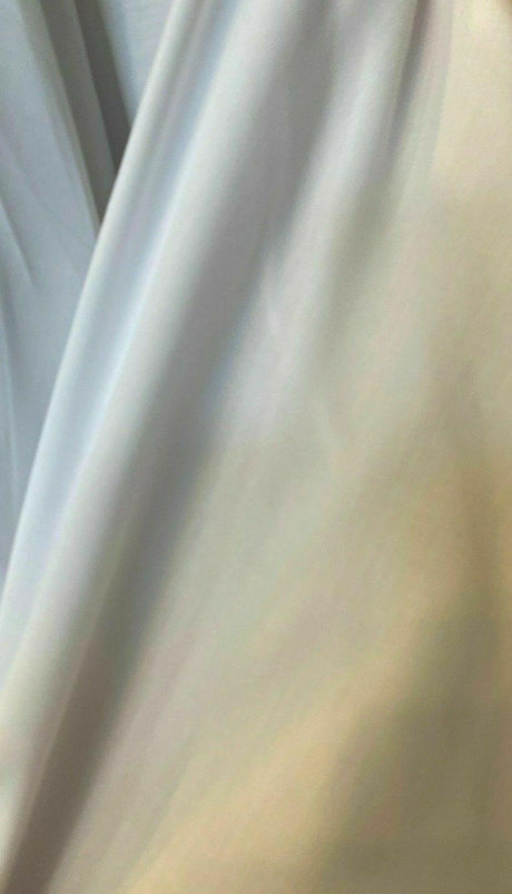 Solid Poly Cotton White Lining Fabric - White, 58"/60" Width (1 Yard)