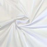 Solid Poly Cotton White Lining Fabric - White, 58"/60" Width (1 Yard)