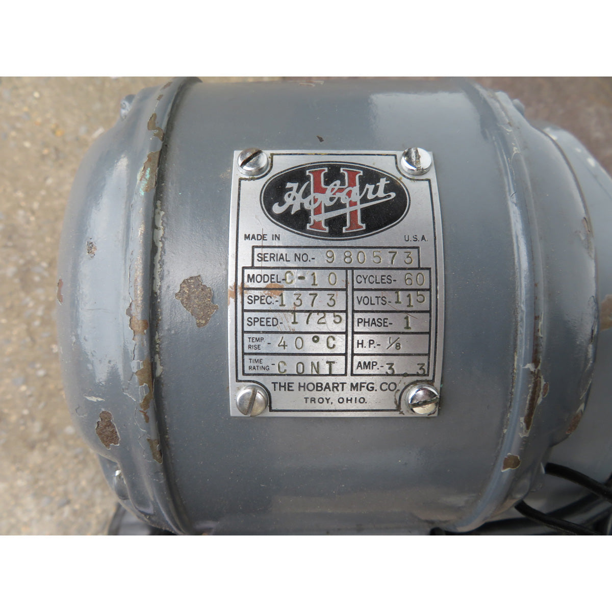 Hobart 10 Quart C10 Vintage Mixer, Working, Parts Missing