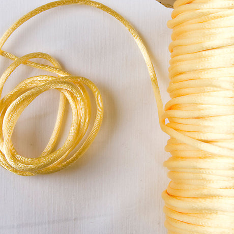 1mm Light Yellow Rattail Cord