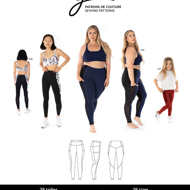 Sewing Pattern Jessica Leggings with Side Pocket by Jalie