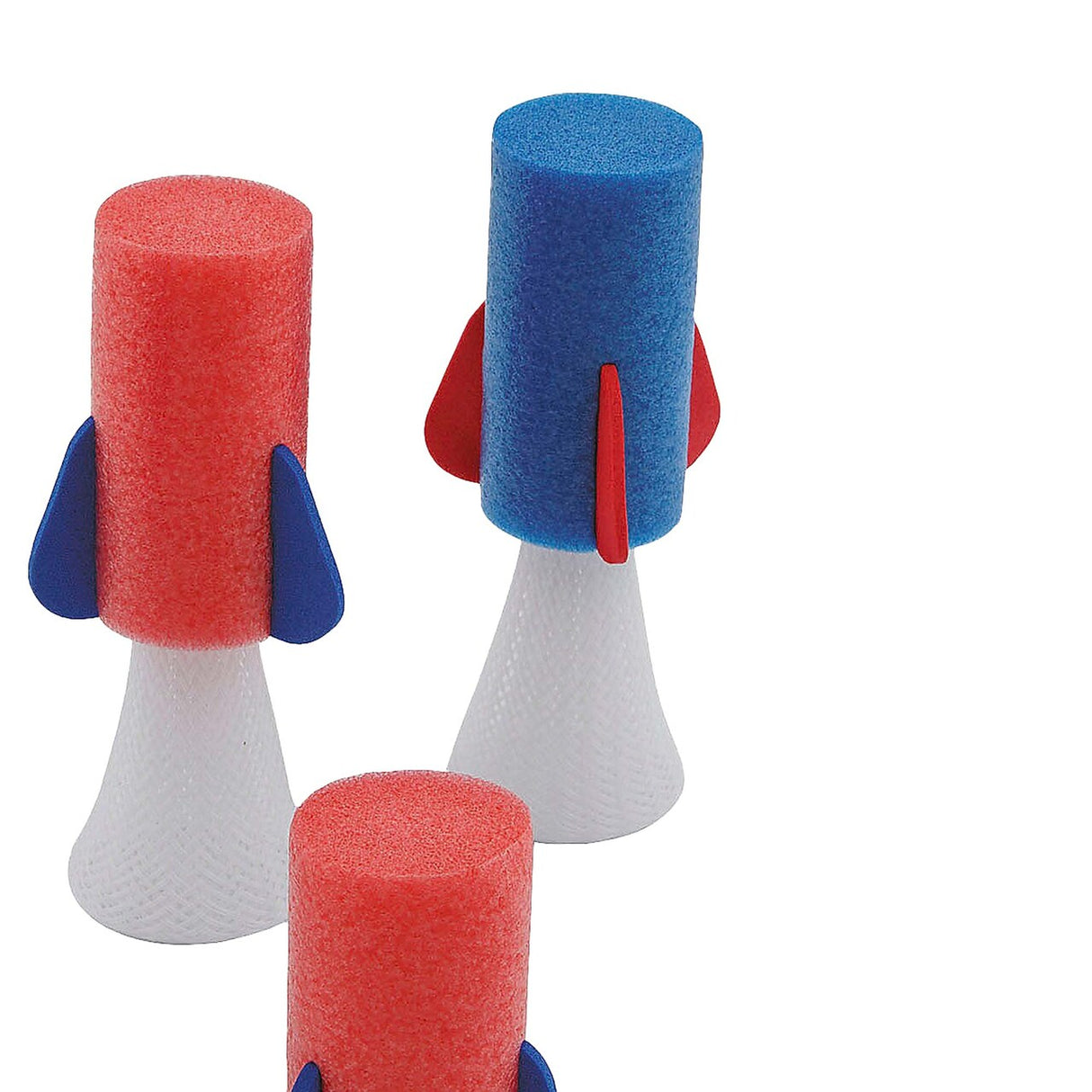 1 1/2" x 4 1/2" Patriotic Red, White & Blue Rocket Hopper Toys 12 Pc.