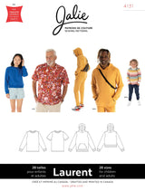 Sewing Pattern Laurent T-Shirt, Pullover, and Hoodie by Jalie