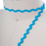 3 Yards Aqua Blue Ric Rac Ribbon Trim Decorative Zigzag Ribbon for Crafts & Sewing