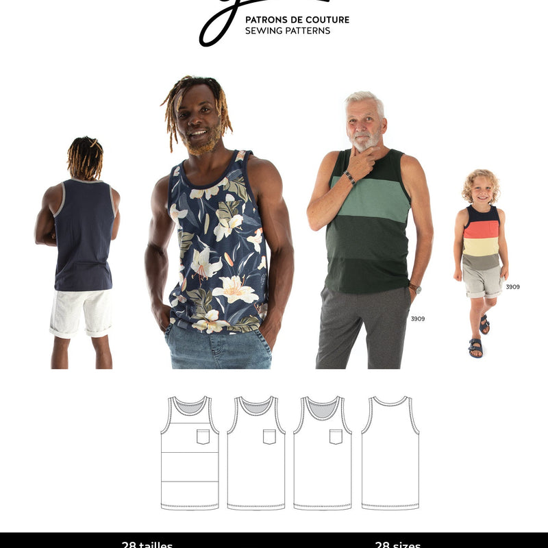 Sewing Pattern Ben Tank Top by Jalie