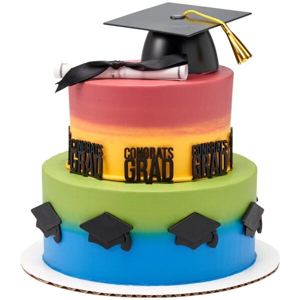 Graduation Icon Congrats Grad Cupcake Cake Pics - set of 12