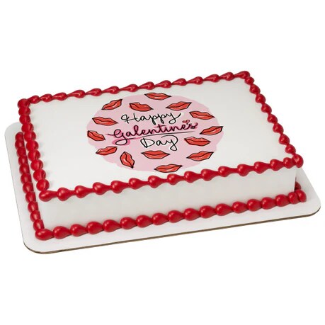 Happy Galentine's Day Edible Cake Image PhotoCake