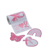 Breast Cancer Awareness Decal Sticker Roll - 100 Pc.