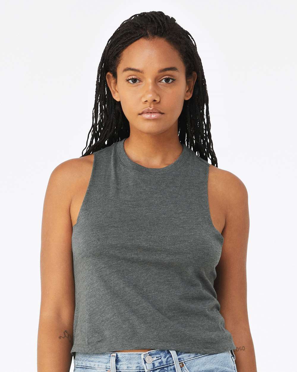 BELLA + CANVAS® Women's Racerback Crewneck Crop Tank - 6682