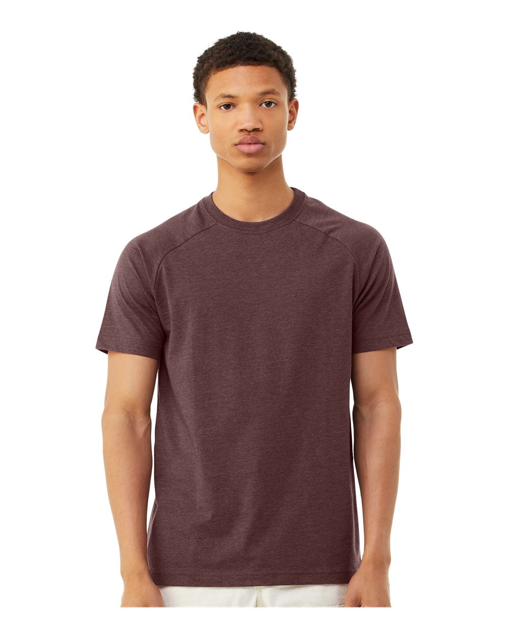 BELLA + CANVAS® Crewneck Short Sleeve Heather CVC Raglan Tee