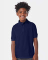 Hanes® Youth Ecosmart Jersey Collared Short Sleeve Polo