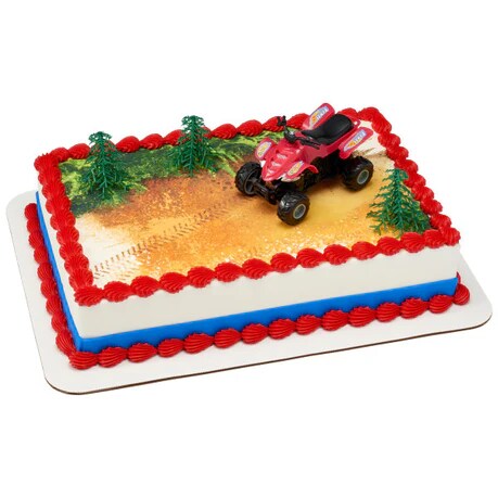 ATV Outdoor 4 Wheeler with trees Cake Kit Cake Kit 4 Piece