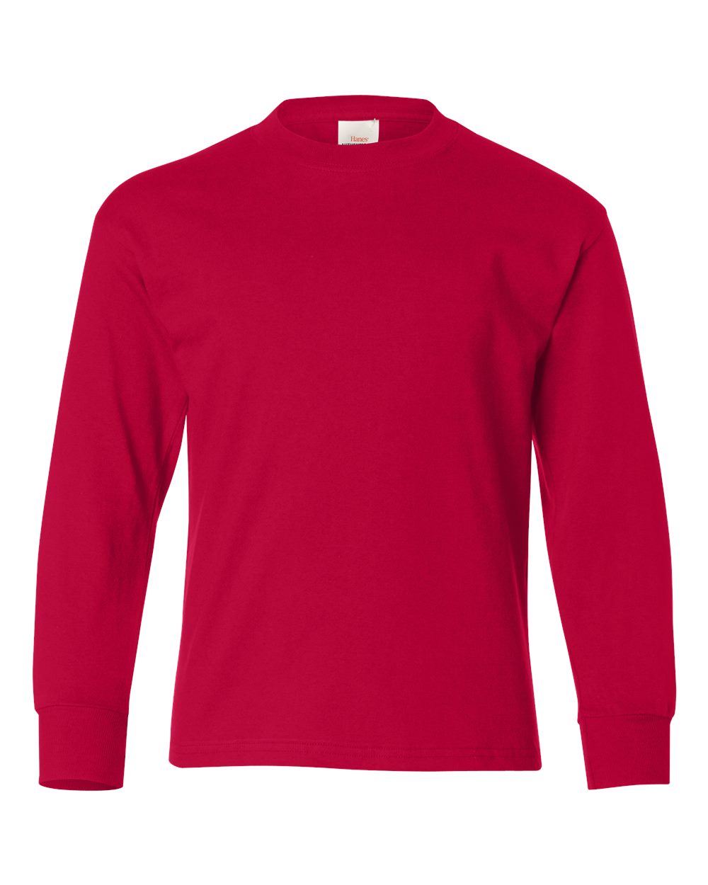 Hanes® Authentic Youth Crew Neck Long Sleeve T-Shirt