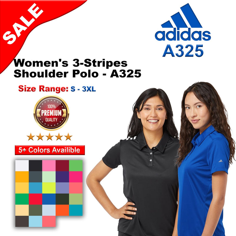 Adidas Women's 3-Stripes Shoulder Polo