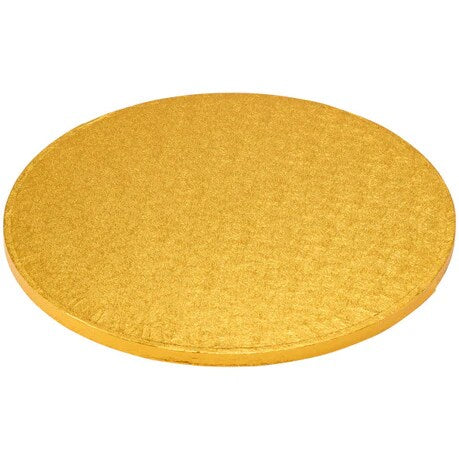 12" Round Gold Foil Cake Board Drum