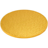 12" Round Gold Foil Cake Board Drum