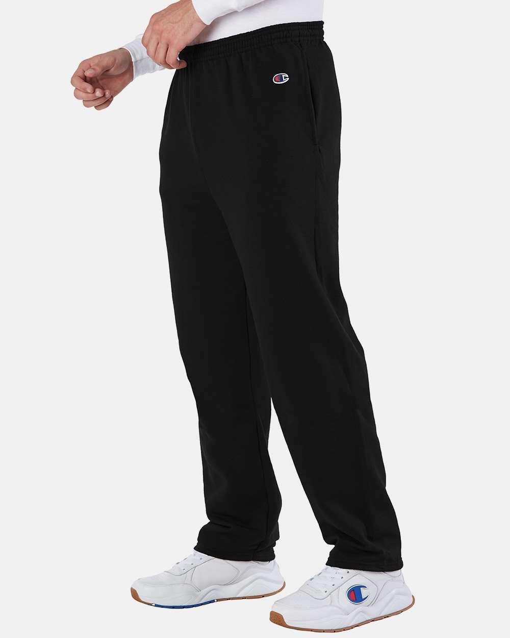 Champion® Powerblend Open-Bottom Sweatpants with Pockets