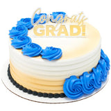 Graduation Gold Cake Topper Congrats Grad! Layon Cake