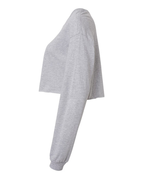 Image 1: Bella Canvas Women's Fashion Cropped Long Sleeve TeeImage 2: Women's trendy cropped long sleeve shirtImage 3: Soft jersey crop top designImage 4: Premium Bella Canvas women's apparelImage 5: Blank crop tee for custom printingImage 6: Comfortable fashion long sleeve top