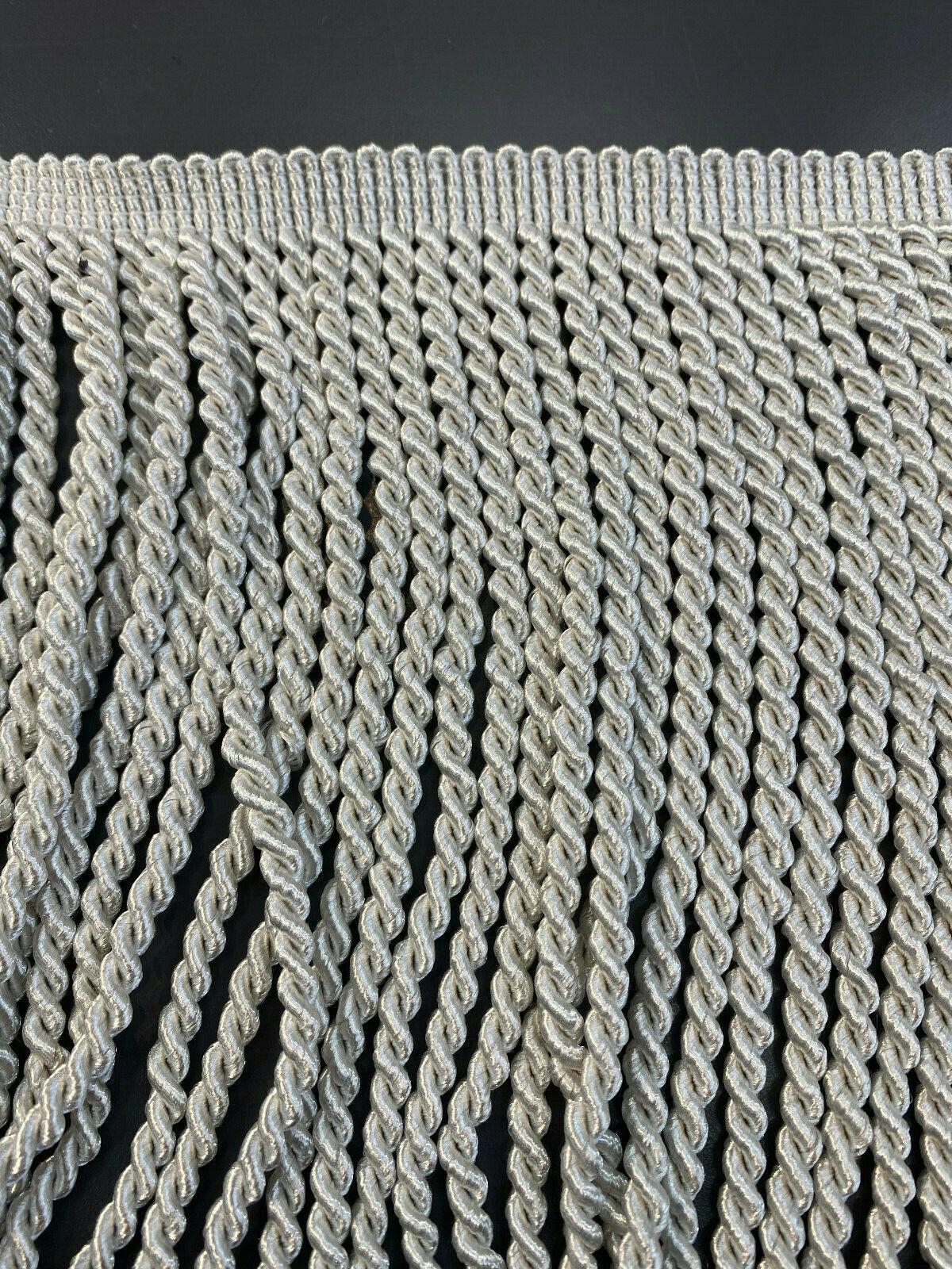 Bullion Fringe Bullion Fringe - Silver, 6" Width (1 Yard)