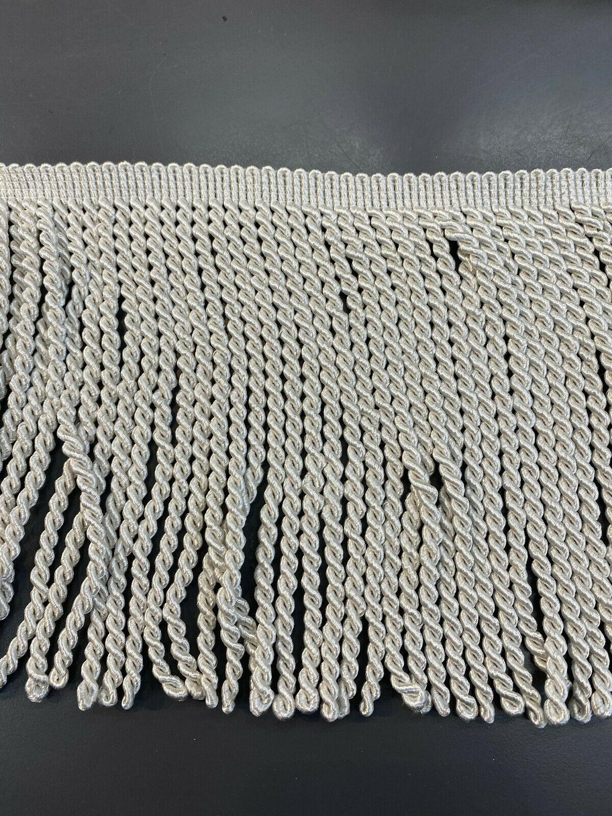 Bullion Fringe Bullion Fringe - Silver, 6" Width (1 Yard)