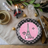 8 Count Paris Eiffel Tower Paper Plates 9 Inch Perfectly Paris Party Supplies