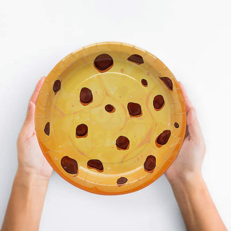 8 Ct. Milk & Cookies Dessert Plates 7" Round Disposable Paper Plates for Birthday Parties & Sweet-Themed Events