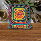 8 Count Fiesta Theme Disposable Paper Dinner Plates 9"