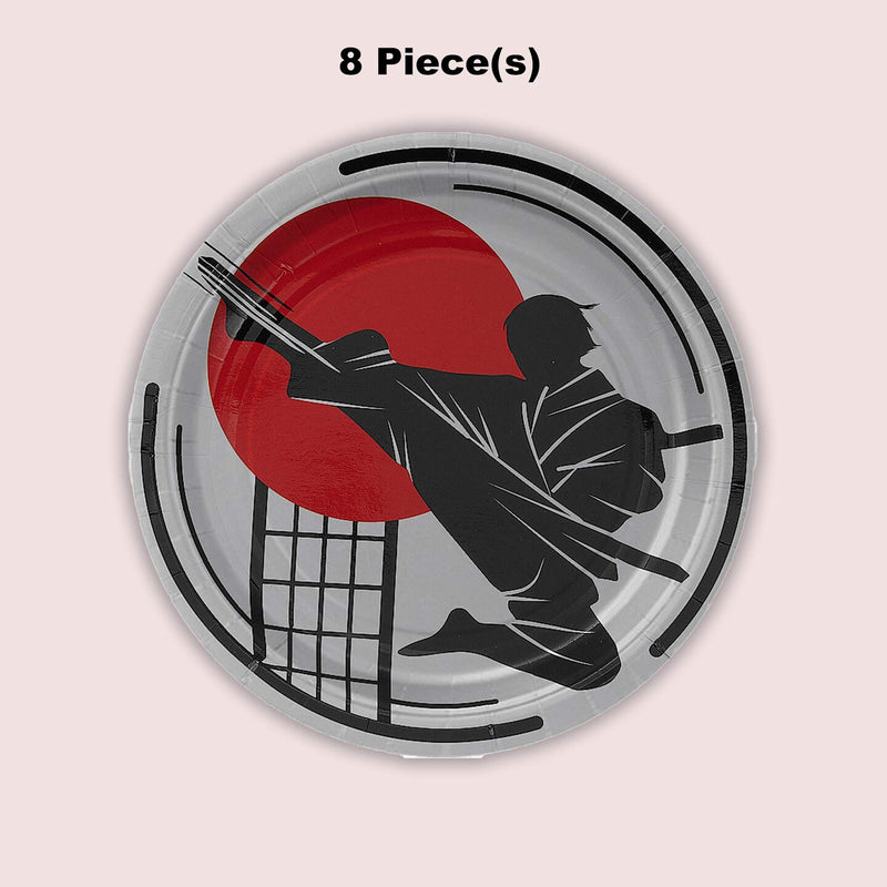 8 Count Karate Party Paper Dessert Plates 7.5 Inch Martial Arts Birthday Supplies