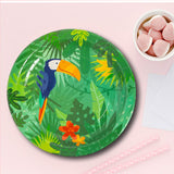 8 Count Toucan Jungle Paper Plates 9 Inch Tropical Luau Party Supplies