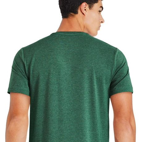 BELLA + CANVAS Heather CVC Short Sleeve V-Neck Tee in Heather Grass Green