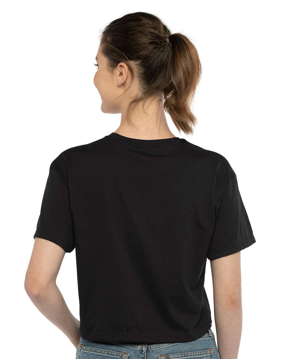 Next Level® Women's Short Sleeve Crewneck Ideal Crop Top - 1580
