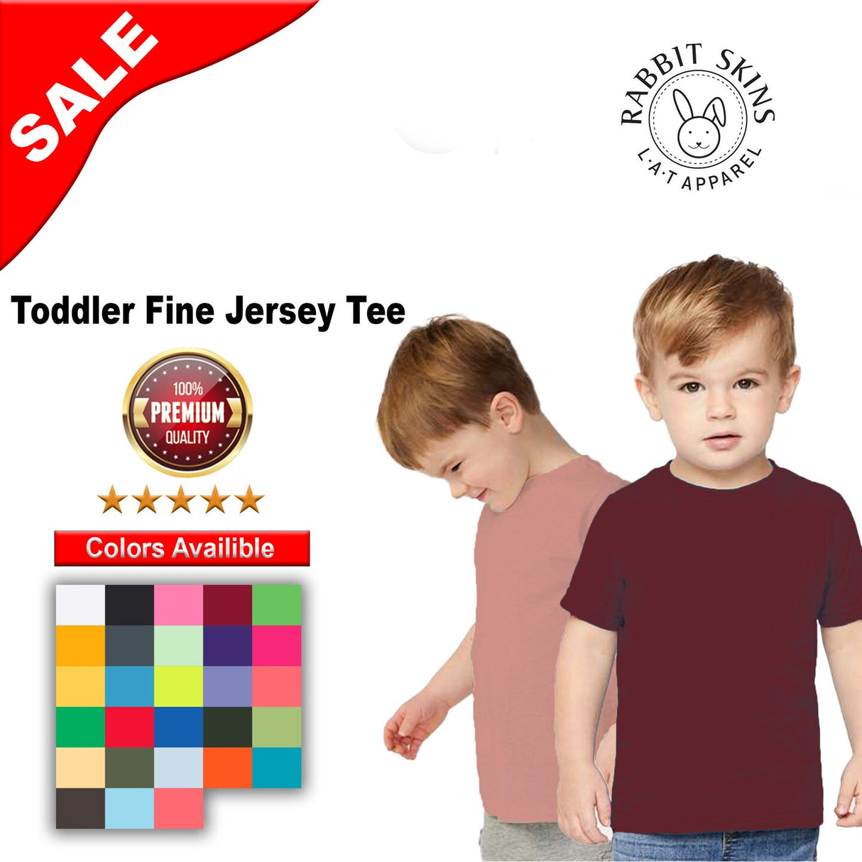 RADYAN® Toddler Fine Jersey Tee - 3321