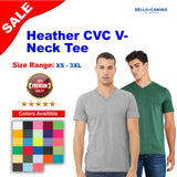 BELLA + CANVAS® Heather CVC Short Sleeve V-Neck Tee