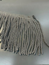 Bullion Fringe 6 Inch Charcoal Trim - Bullion Fringe Fabric, Charcoal, 6" Width (1 Yard)