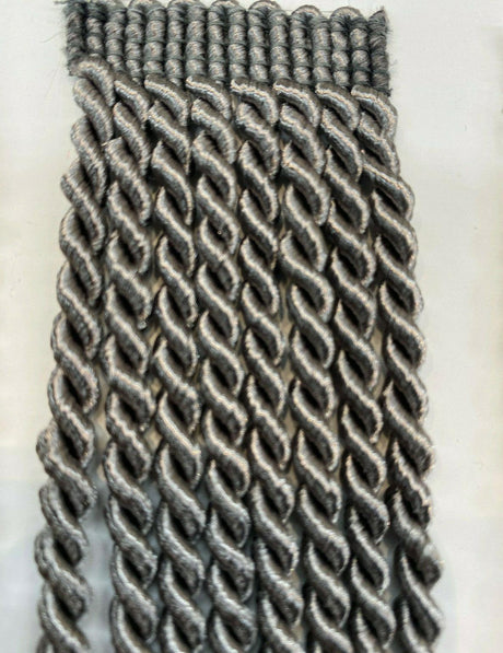 Bullion Fringe 6 Inch Charcoal Trim - Bullion Fringe Fabric, Charcoal, 6" Width (1 Yard)