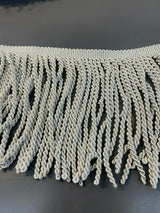 Bullion Fringe 6 Inch White Trim - Bullion Fringe, White, 6" Width (1 Yard)
