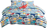 Kids Ocean Life Printed 4 Pieces Comforter Set