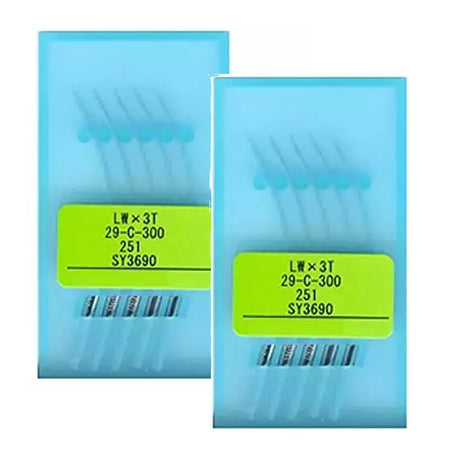 10 Pieces LWX3T 29-C-300 251 SY3690 Industrial Blindstitch Machine Needles