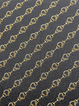 Polyester Crepe Printed Beige & Black