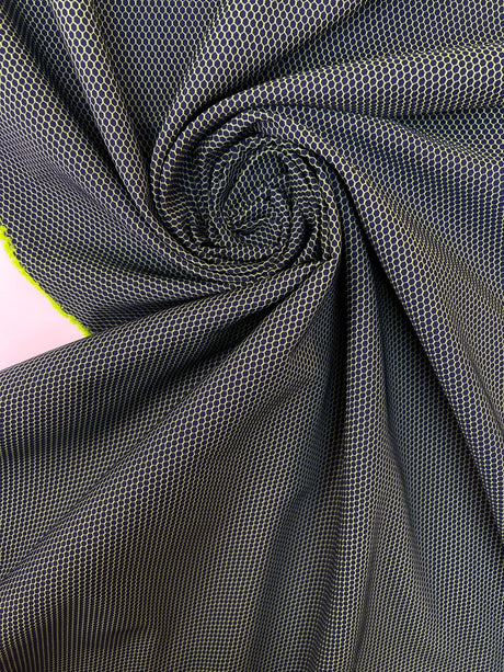 Polyester Jacquard Geometric Green Blue