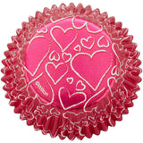 Wilton Pink Hearts Valentine's Day Foil Cupcake Liners, 24-Count