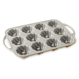 Nordic Ware 75th Anniversary Braided Mini Bundt Pan, 12 Cavities