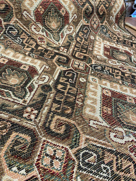 Swavelle Sarto Chenille Fabric - Mahogany Damask, 56" Width (1 Yard)